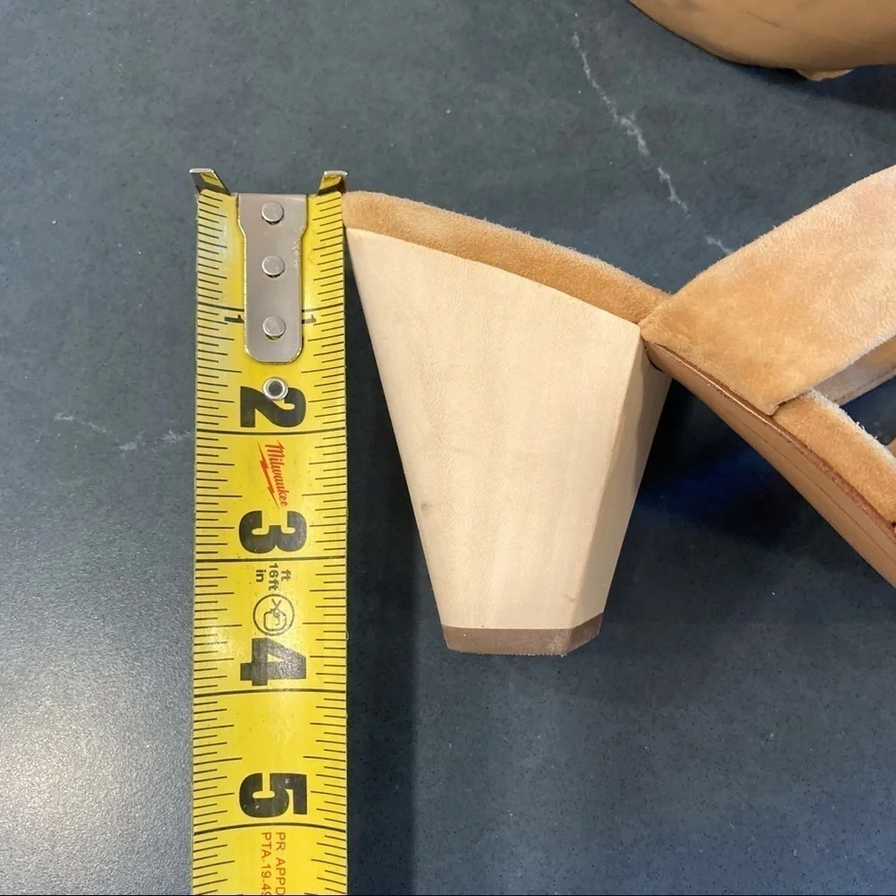 NWT 1 State Sz 8 Aisha kid suede wood clog sandal